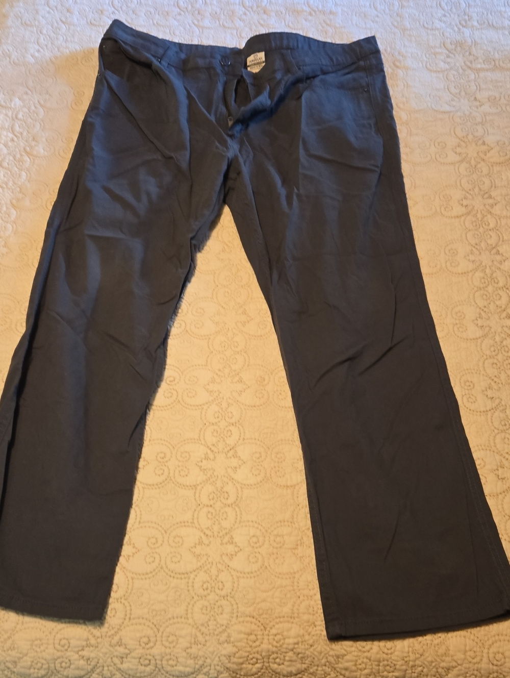 Magellan Outdoors Men's Straight-Leg Pants in Dark Gray